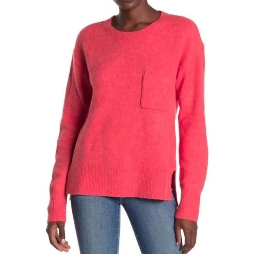 SANCTUARY Wool Sweater Knit Orange Gorpcore Oversized Wool Dolman Cozy Size M